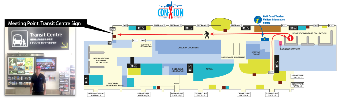 Gold Coast Airport Meeting Point Map